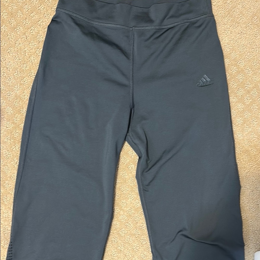 Adidas Gray Ankle-Length Cropped Pants